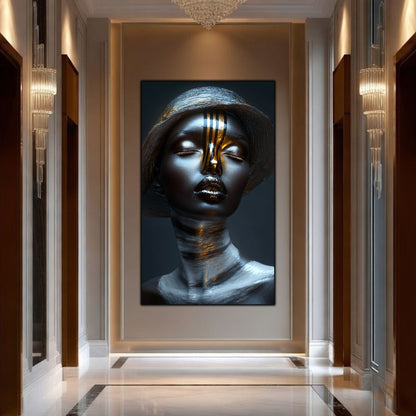 Tablou pe Sticlă Ecou de Cristal: Tăcerea Aurului Vechi | Ediție Unicat | Art-Zen Premium