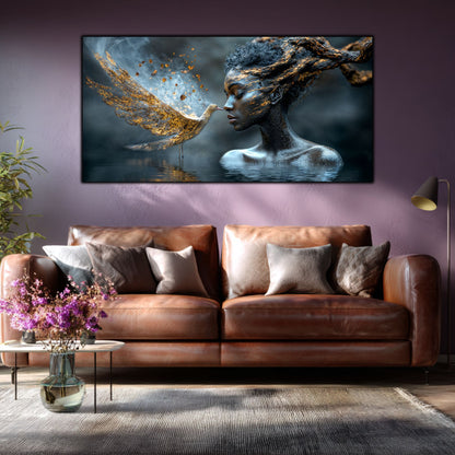 Tablou Sufragerie „Cicatrici de Aur” – Artă Modernă cu Mesaj Spiritual