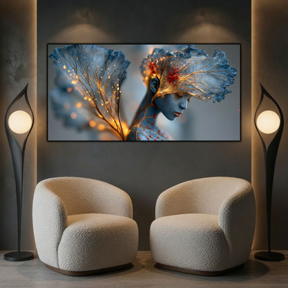 Tablou elegant pentru sufragerie, Silent Veil adaugă profunzime și calm unui interior contemporan prin lumina sa delicată.