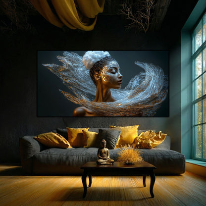 Tablou pe Sticlă Securizată "Respirația Prafului de Stele" – Ediție Unicat 1/1