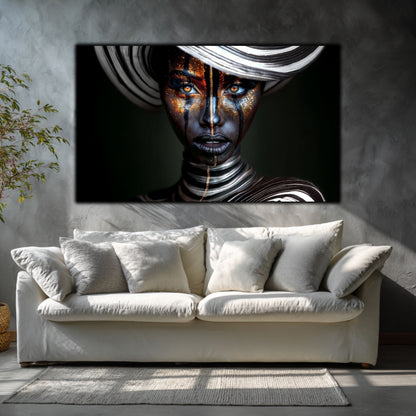 Tablou Living de Lux „Atingerea Divină" – Sticlă Securizată