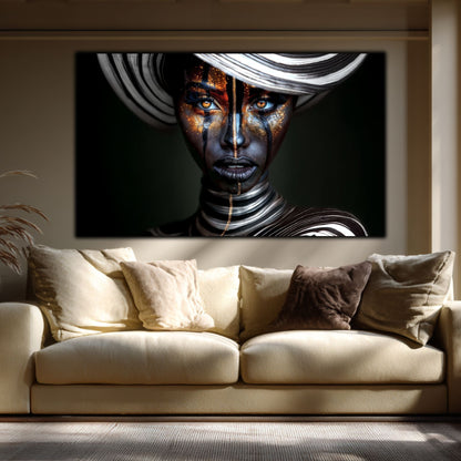 Tablou Living de Lux „Atingerea Divină" – Sticlă Securizată