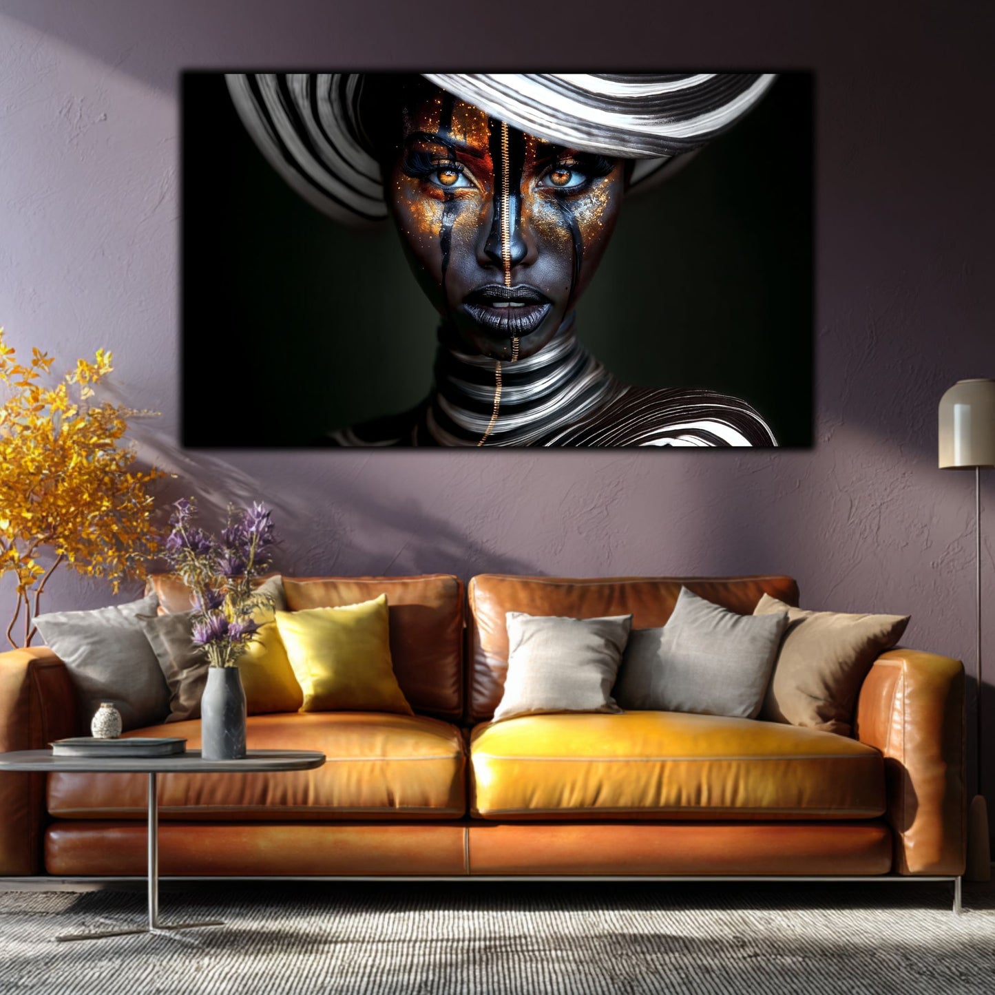 Tablou Living de Lux „Atingerea Divină" – Sticlă Securizată