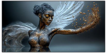 Tablou Sufragerie „Zbor Destărmat” – Artă Suprarealistă pe Sticlă