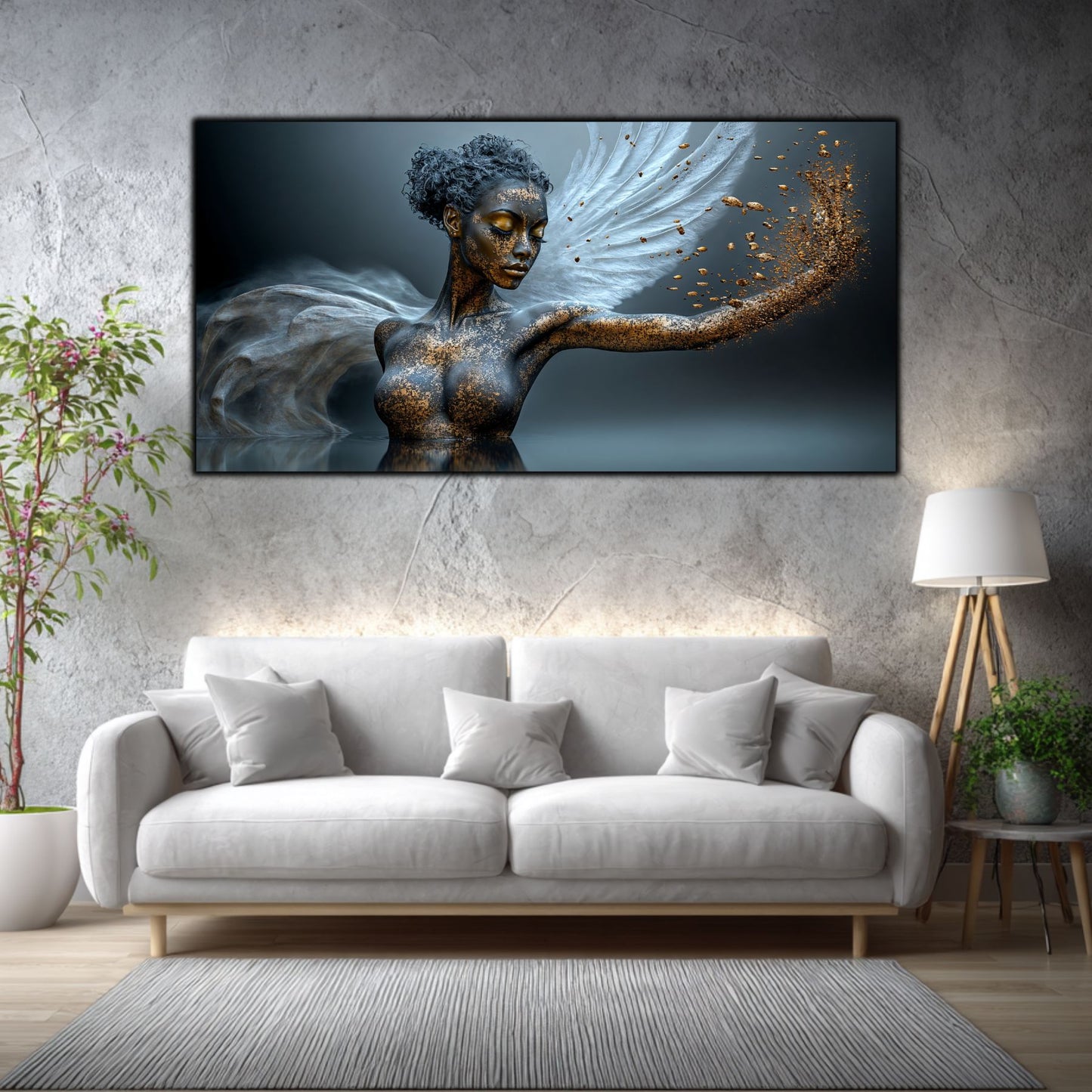 Tablou Sufragerie „Zbor Destărmat” – Artă Suprarealistă pe Sticlă