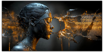 Tablou Sticla Securizata - Broken Mind 10