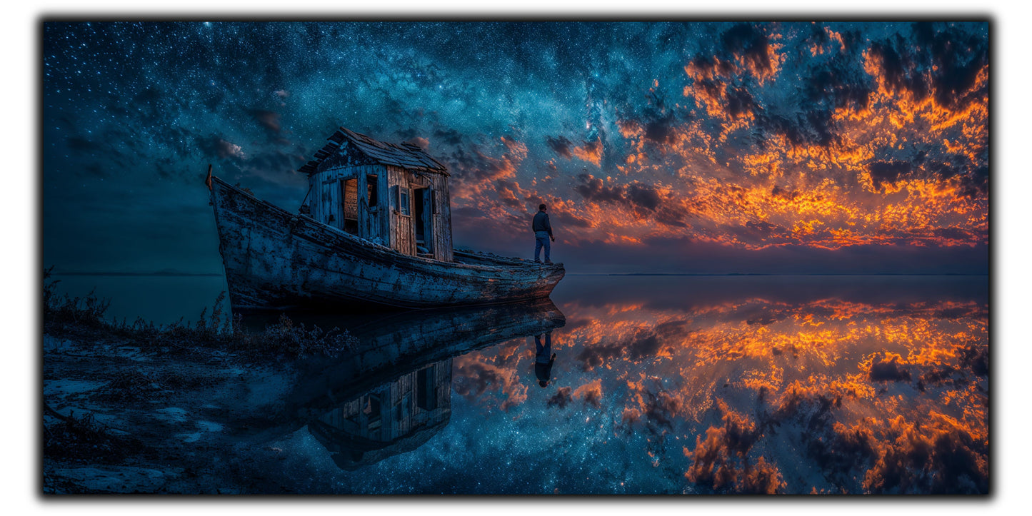 Night and Soul - Tablou Living  - Sticla Securizata - no04