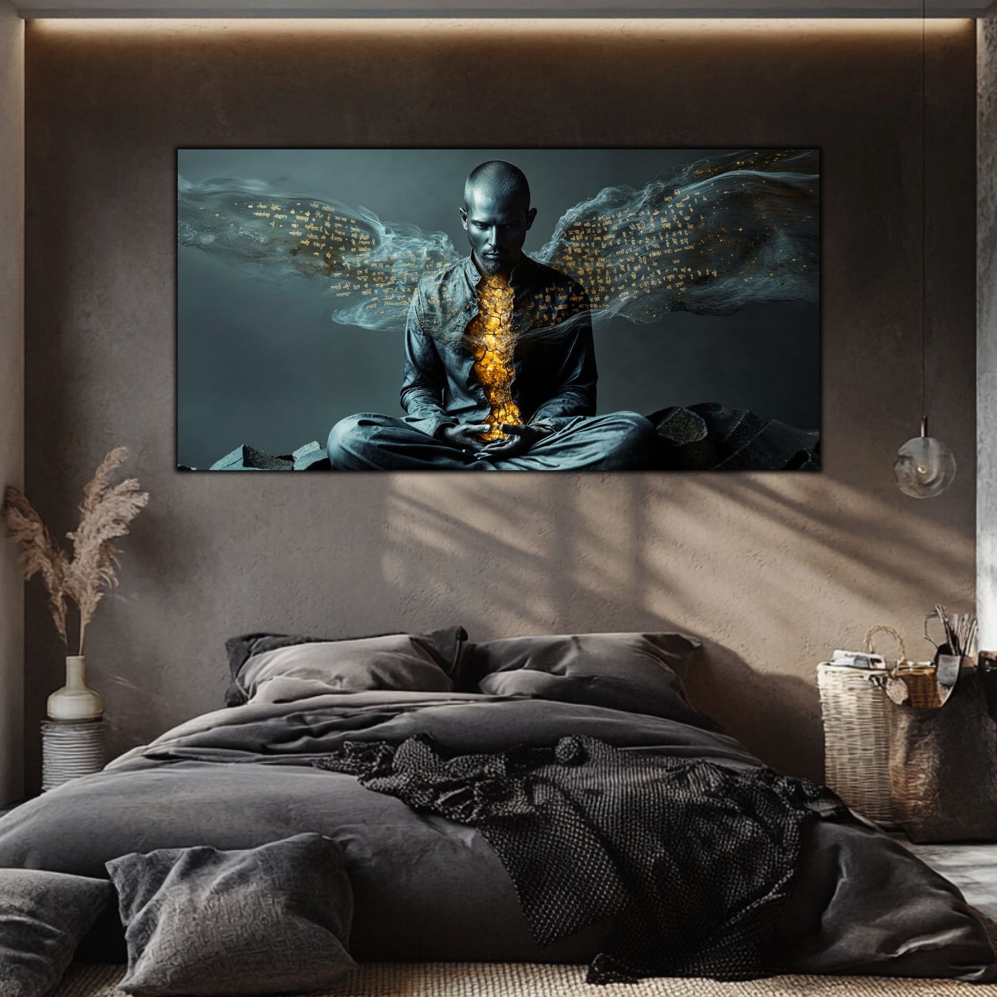 Beyond Meditation - Tablouri moderne pe sticla securizata pentru living contemporan NO46