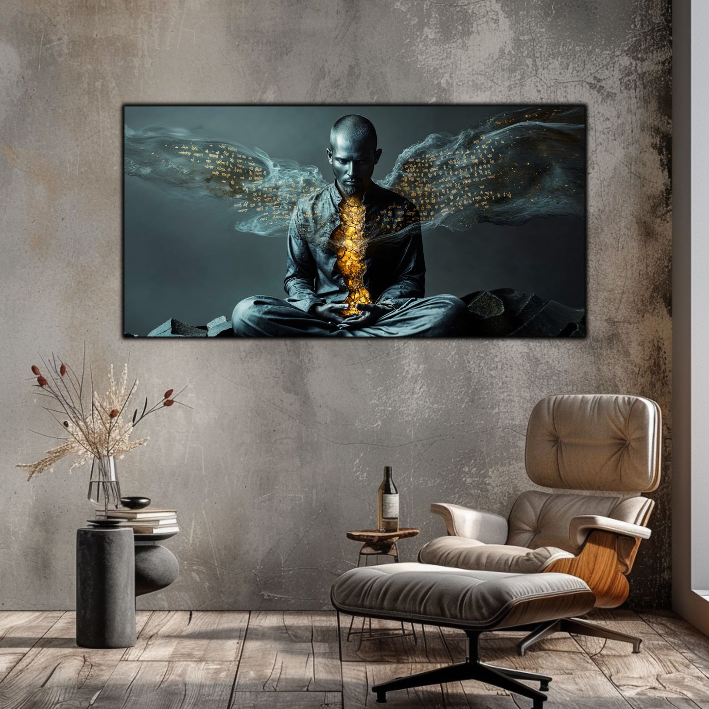 Beyond Meditation - Tablouri moderne pe sticla securizata pentru living contemporan NO46