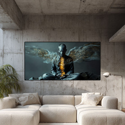 Beyond Meditation - Tablouri moderne pe sticla securizata pentru living contemporan NO46