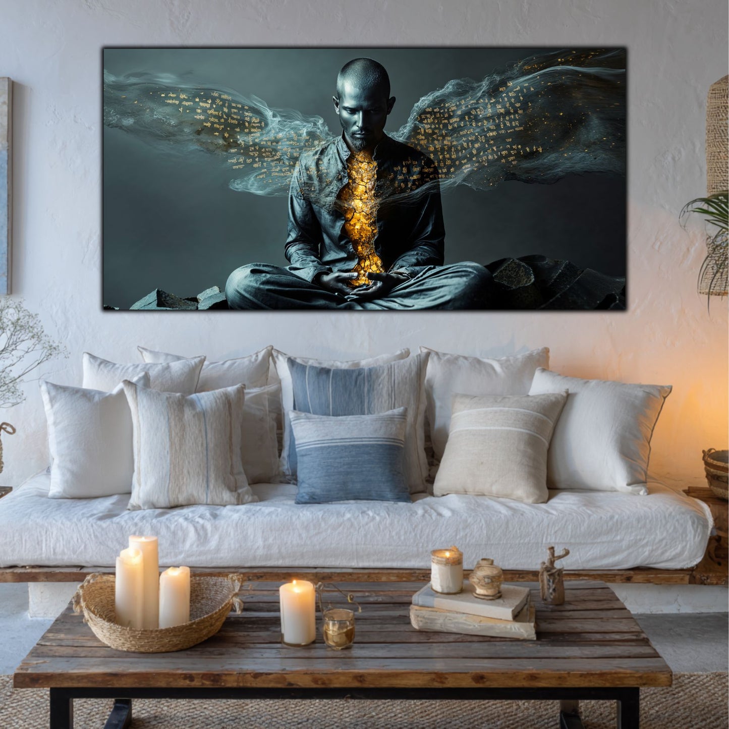 Beyond Meditation - Tablouri moderne pe sticla securizata pentru living contemporan NO46