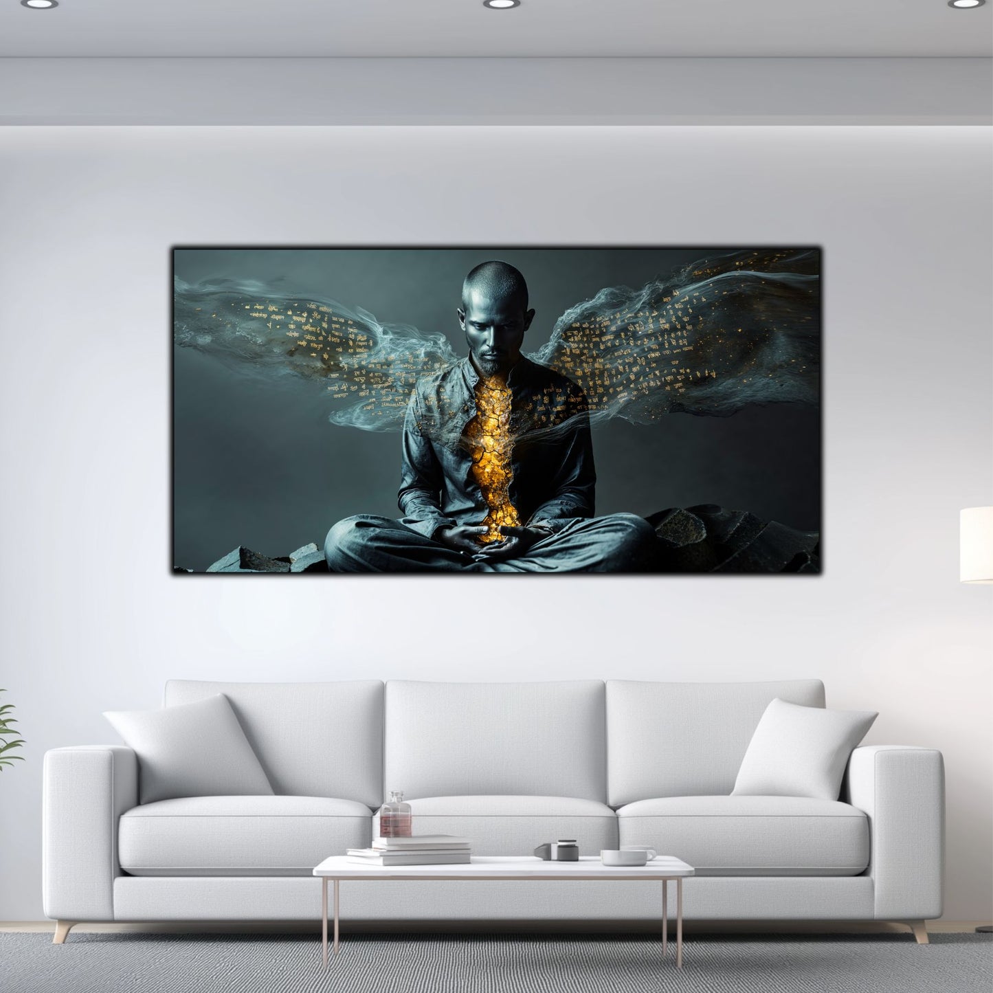 Beyond Meditation - Tablouri moderne pe sticla securizata pentru living contemporan NO46