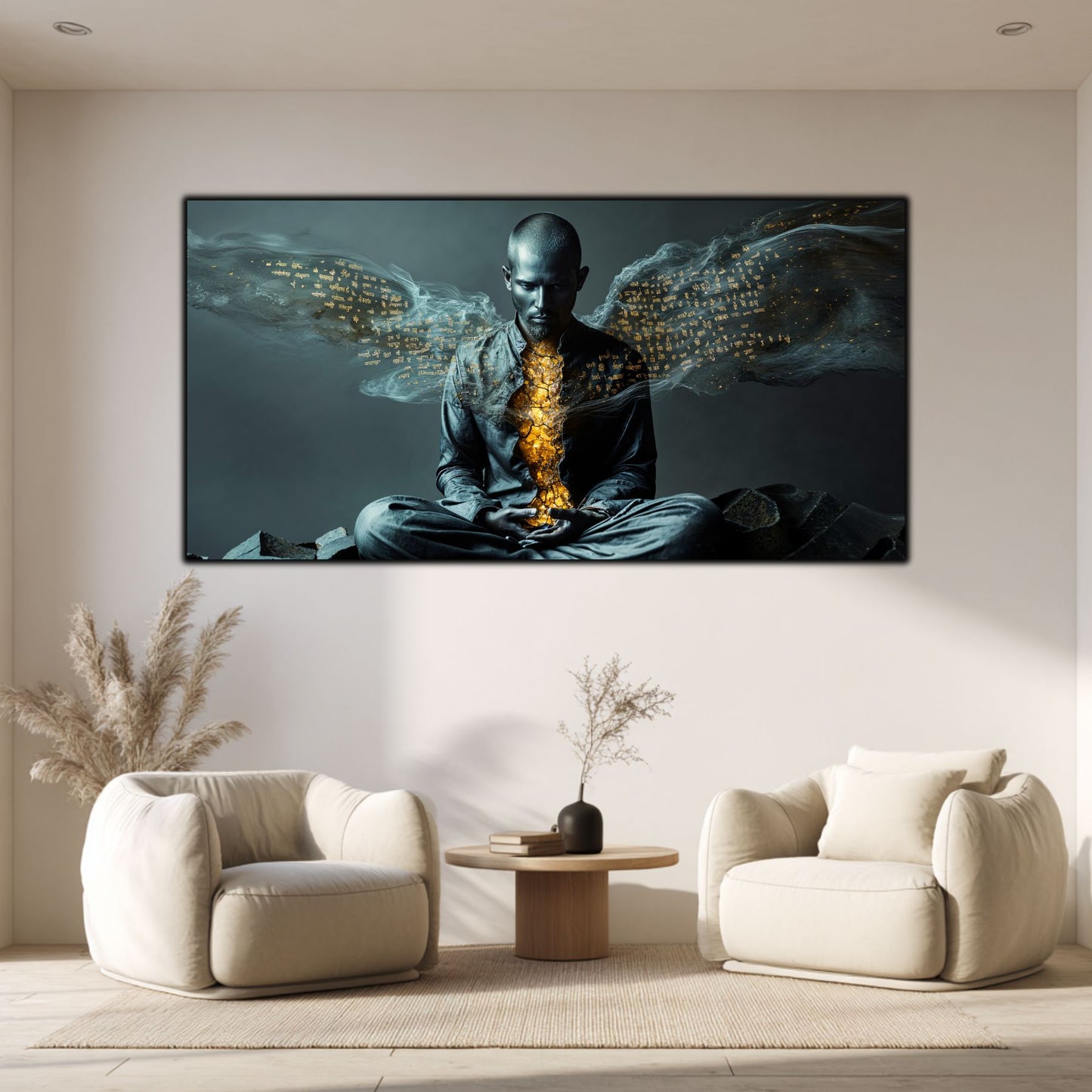 Beyond Meditation - Tablouri moderne pe sticla securizata pentru living contemporan NO46