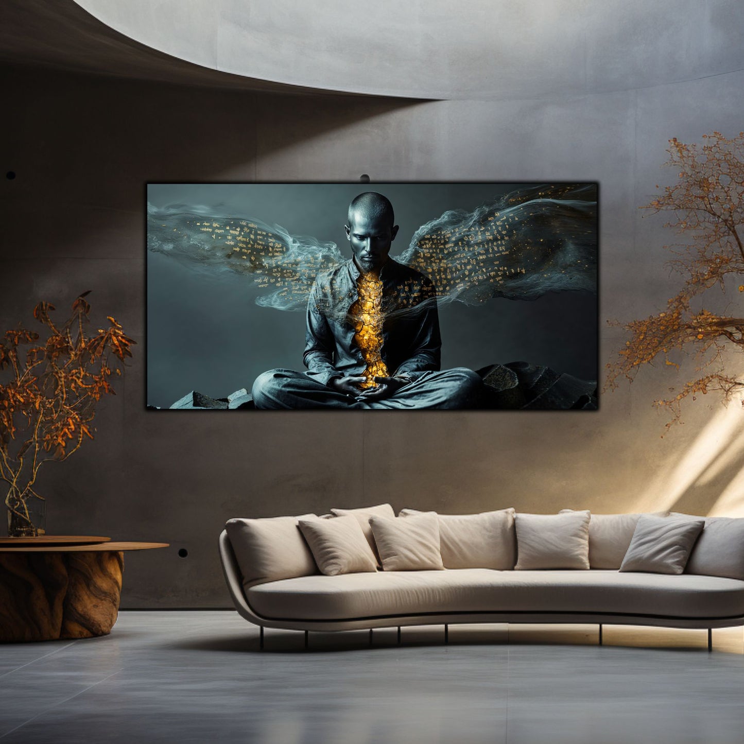 Beyond Meditation - Tablouri moderne pe sticla securizata pentru living contemporan NO46