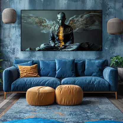 Beyond Meditation - Tablouri moderne pe sticla securizata pentru living contemporan NO46