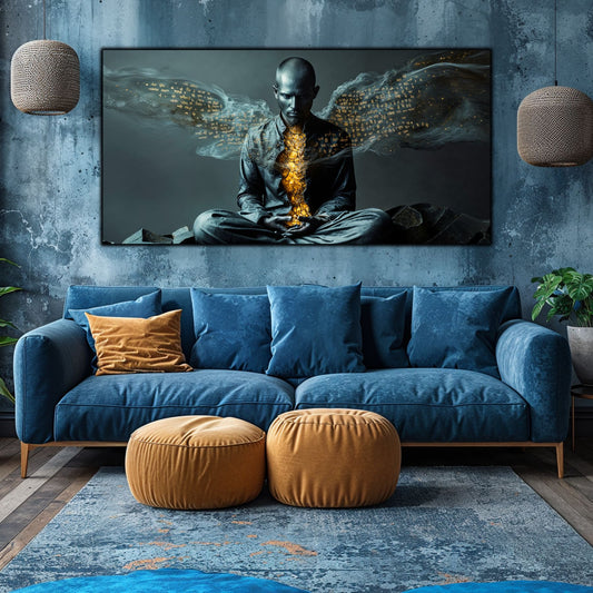 Beyond Meditation - Tablouri moderne pe sticla securizata pentru living contemporan NO46