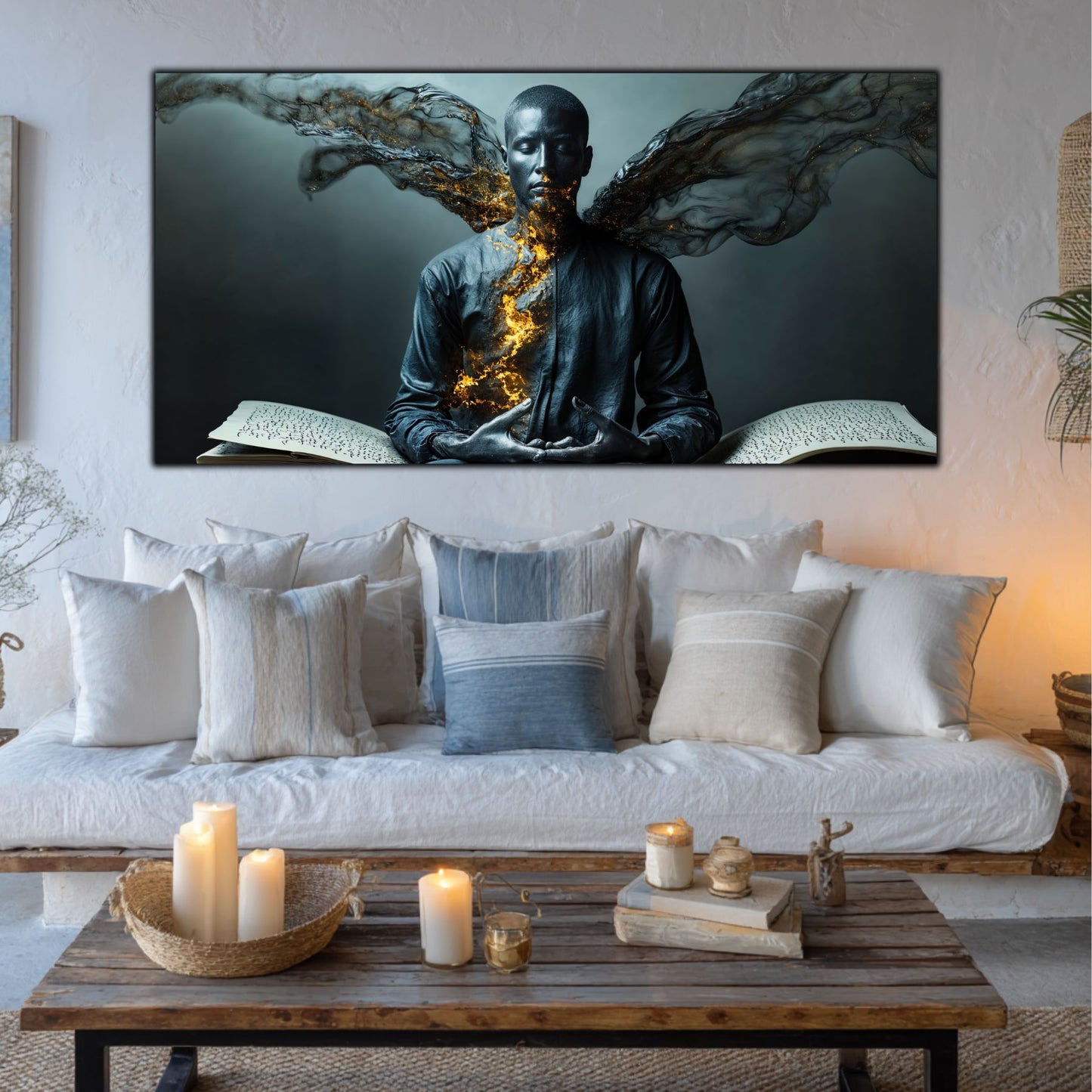 Beyond Meditation - Tablouri moderne pe sticla securizata pentru living contemporan NO40