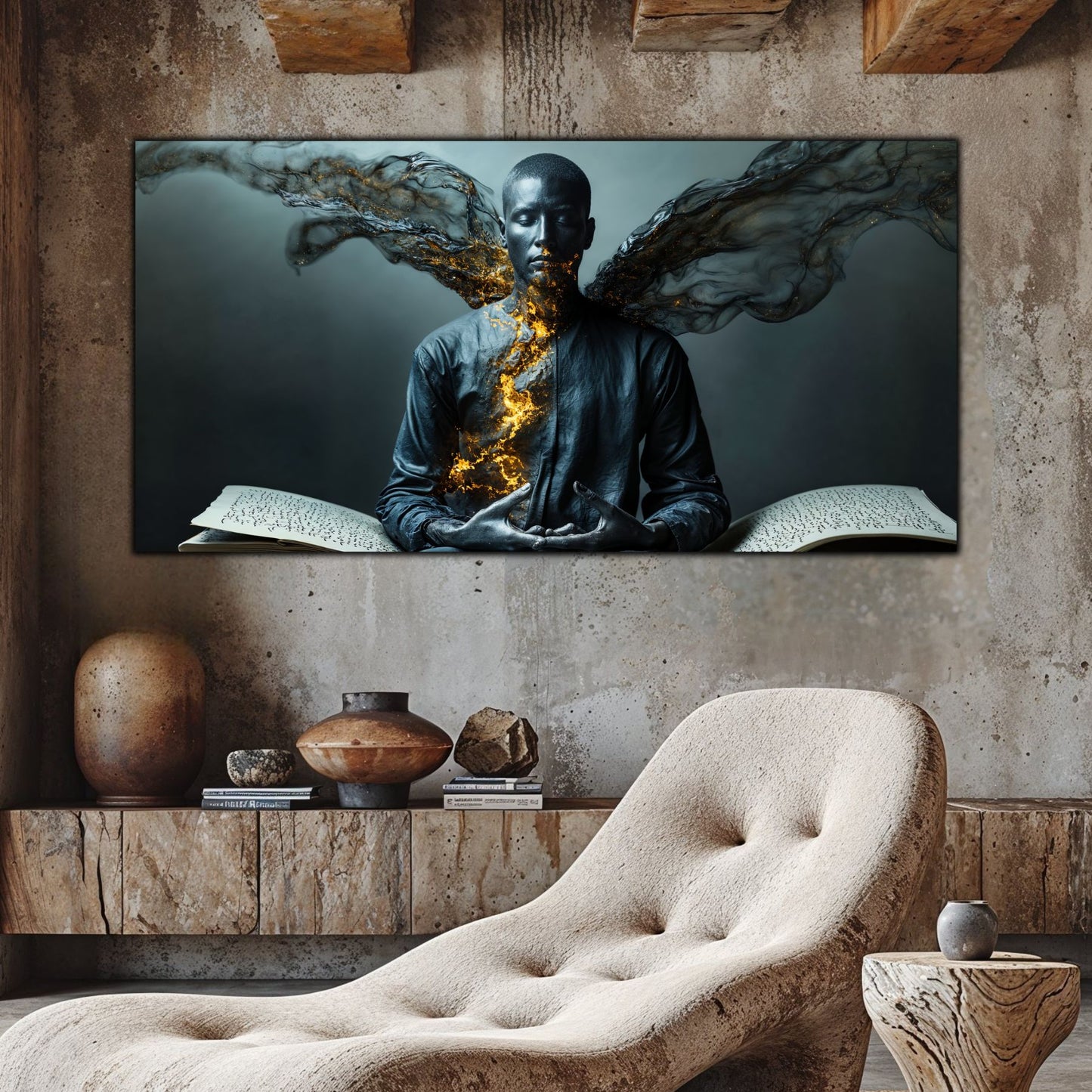 Beyond Meditation - Tablouri moderne pe sticla securizata pentru living contemporan NO40