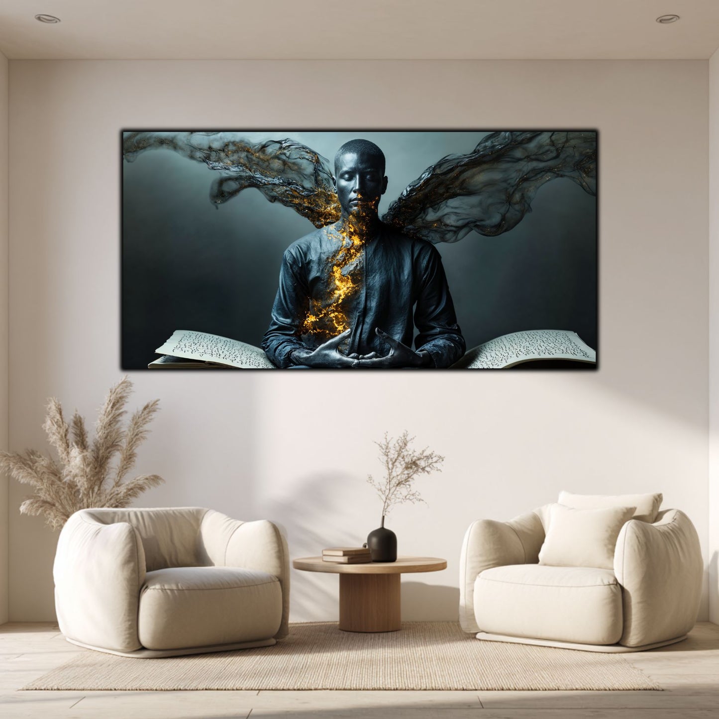 Beyond Meditation - Tablouri moderne pe sticla securizata pentru living contemporan NO40