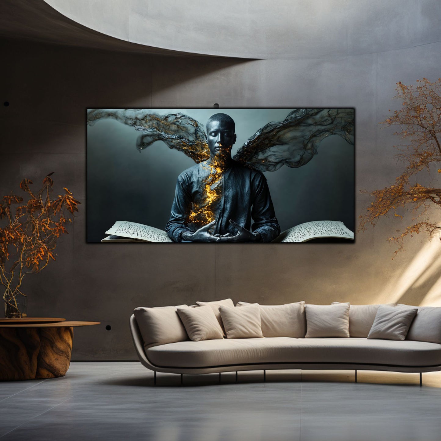 Beyond Meditation - Tablouri moderne pe sticla securizata pentru living contemporan NO40