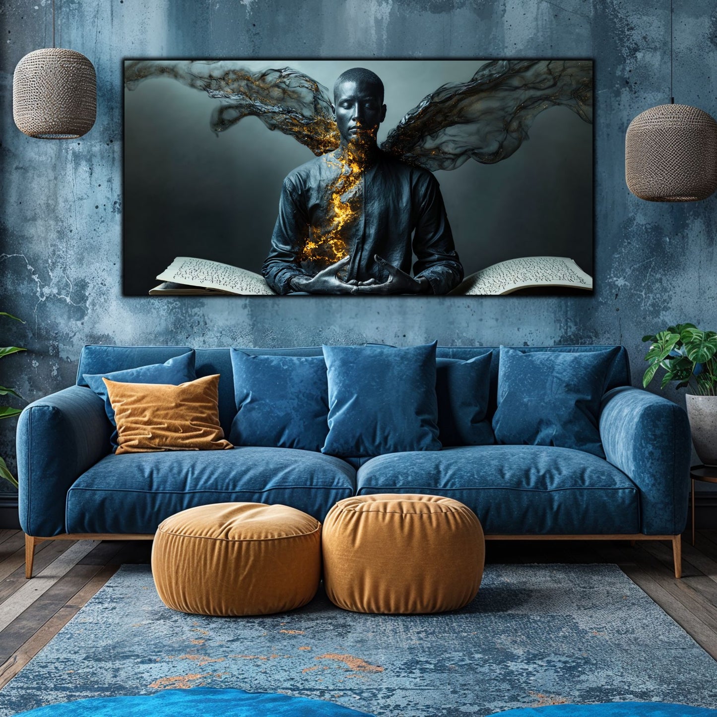 Beyond Meditation - Tablouri moderne pe sticla securizata pentru living contemporan NO40