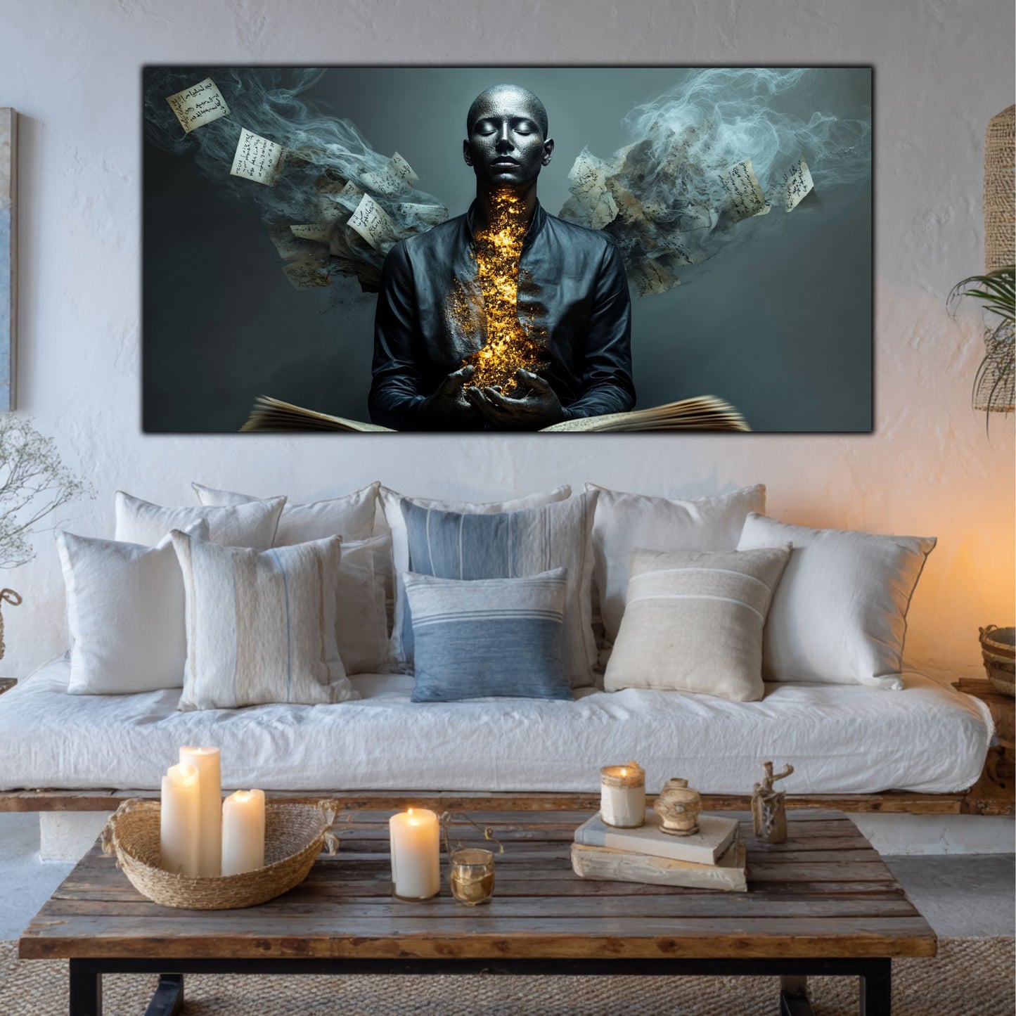 Beyond Meditation - Tablouri moderne pe sticla securizata pentru living contemporan NO53