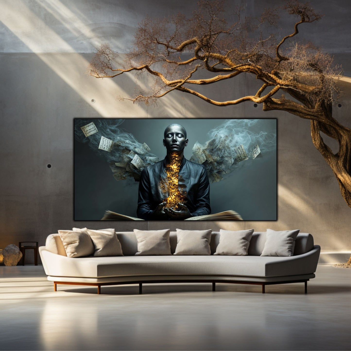 Beyond Meditation - Tablouri moderne pe sticla securizata pentru living contemporan NO53