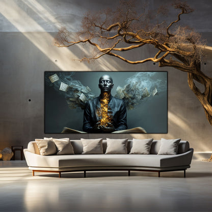 Beyond Meditation - Tablouri moderne pe sticla securizata pentru living contemporan NO53