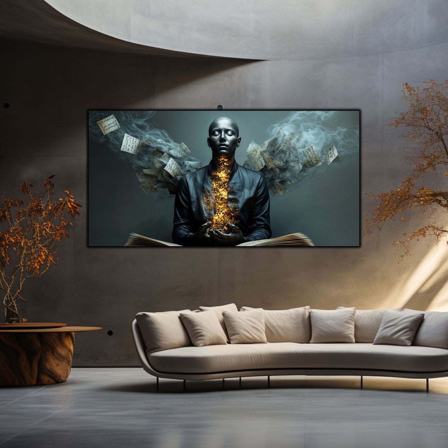 Beyond Meditation - Tablouri moderne pe sticla securizata pentru living contemporan NO53