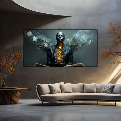 Beyond Meditation - Tablouri moderne pe sticla securizata pentru living contemporan NO53