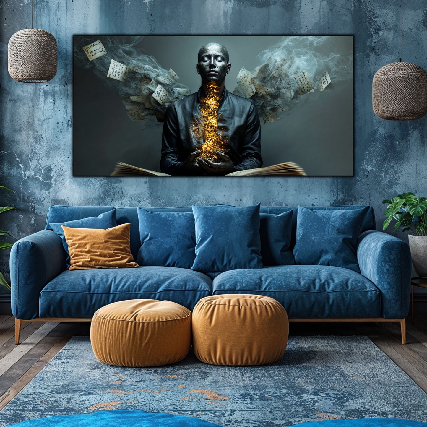 Beyond Meditation - Tablouri moderne pe sticla securizata pentru living contemporan NO53