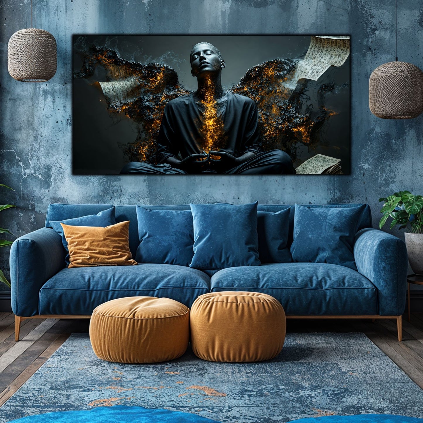 Beyond Meditation - Tablouri moderne pe sticla securizata pentru living contemporan NO12