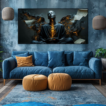 Beyond Meditation - Tablouri moderne pe sticla securizata pentru living contemporan NO12