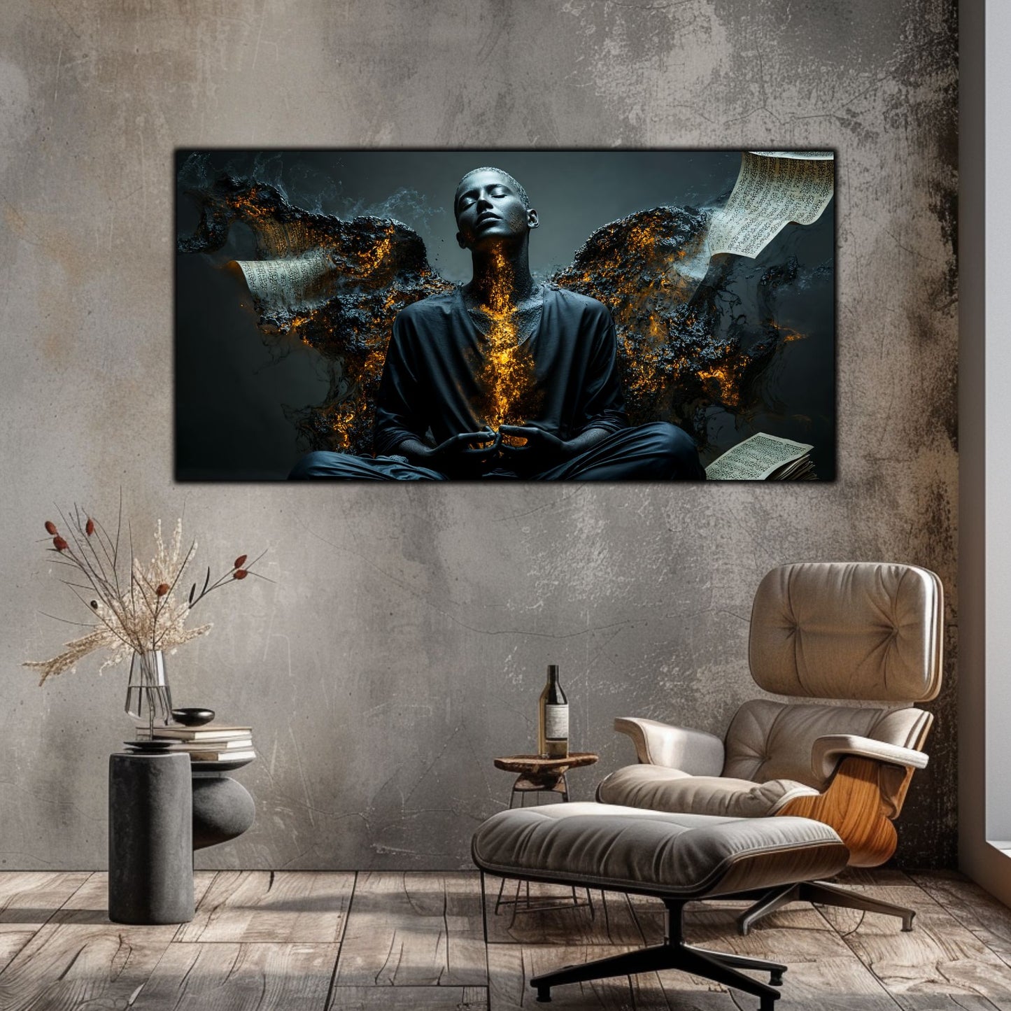 Beyond Meditation - Tablouri moderne pe sticla securizata pentru living contemporan NO12