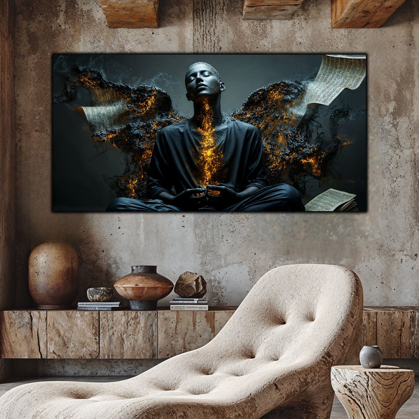 Beyond Meditation - Tablouri moderne pe sticla securizata pentru living contemporan NO12