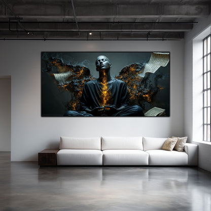 Beyond Meditation - Tablouri moderne pe sticla securizata pentru living contemporan NO12