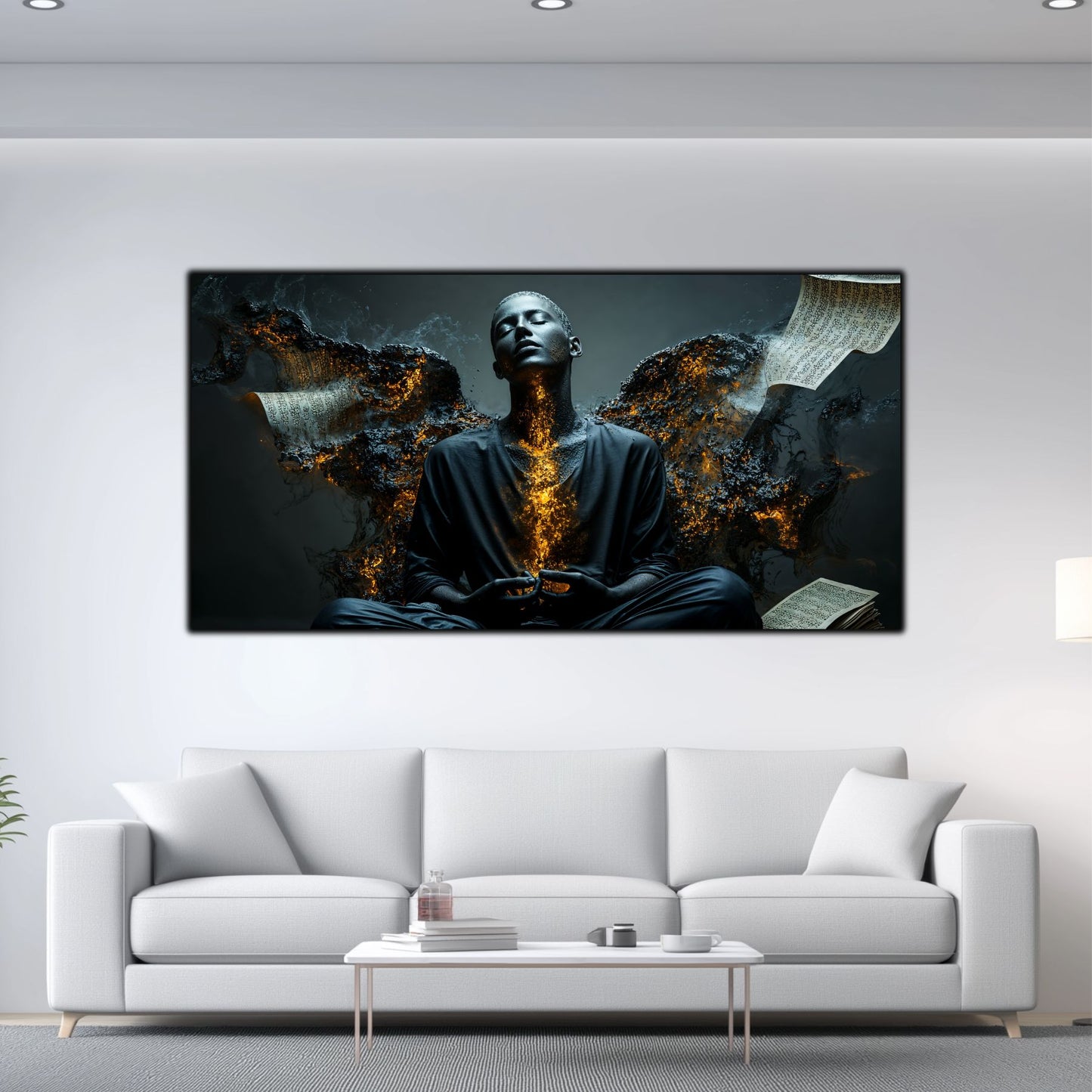 Beyond Meditation - Tablouri moderne pe sticla securizata pentru living contemporan NO12