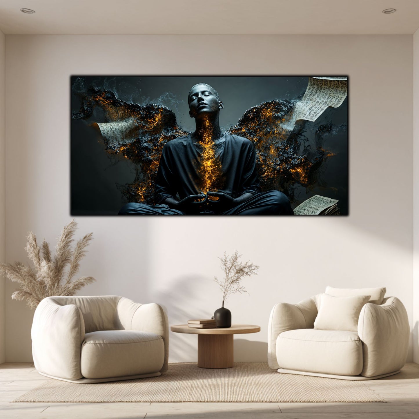 Beyond Meditation - Tablouri moderne pe sticla securizata pentru living contemporan NO12