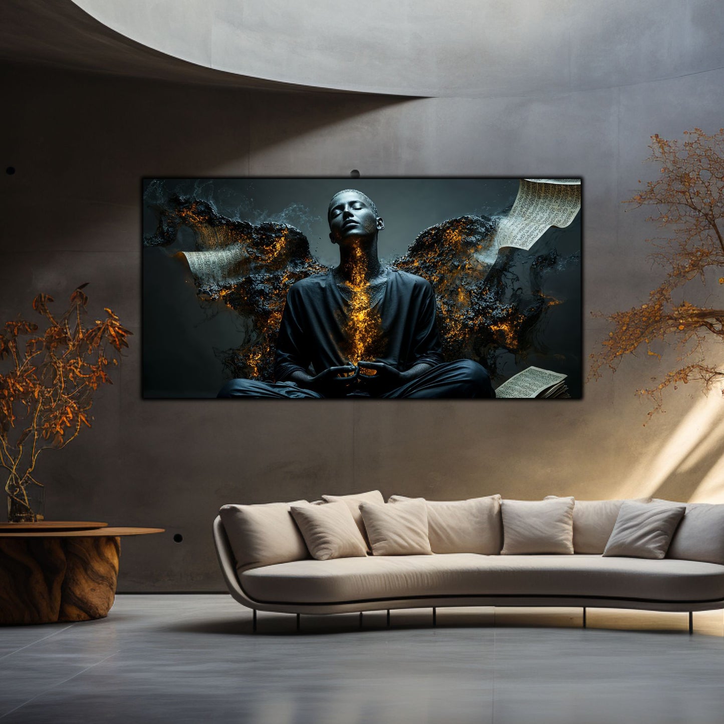 Beyond Meditation - Tablouri moderne pe sticla securizata pentru living contemporan NO12