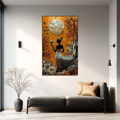 Tablou Decorativ Elegant din Sticla Securizata - 60x100 cm - Chromatic Vogue 08