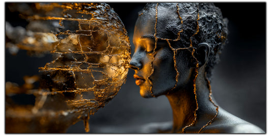 Tablou Sticla Securizata - Broken Mind 06