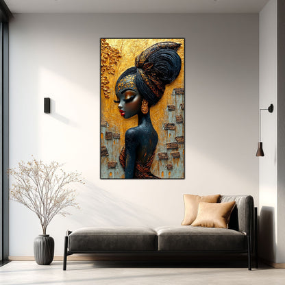 Tablou Decorativ Elegant din Sticla Securizata - 60x100 cm - Chromatic Vogue 06