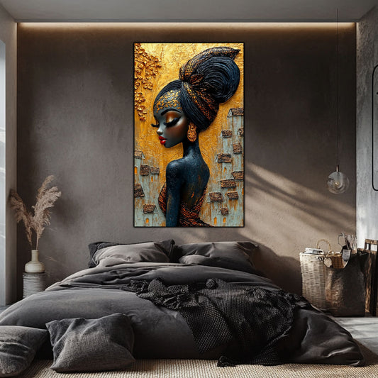 Tablou Decorativ Elegant din Sticla Securizata - 60x100 cm - Chromatic Vogue 06
