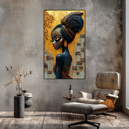 Tablou Decorativ Elegant din Sticla Securizata - 60x100 cm - Chromatic Vogue 06