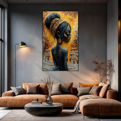 Tablou Decorativ Elegant din Sticla Securizata - 60x100 cm - Chromatic Vogue 09