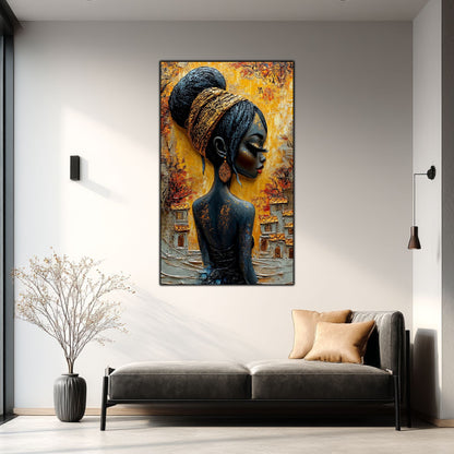 Tablou Decorativ Elegant din Sticla Securizata - 60x100 cm - Chromatic Vogue 09