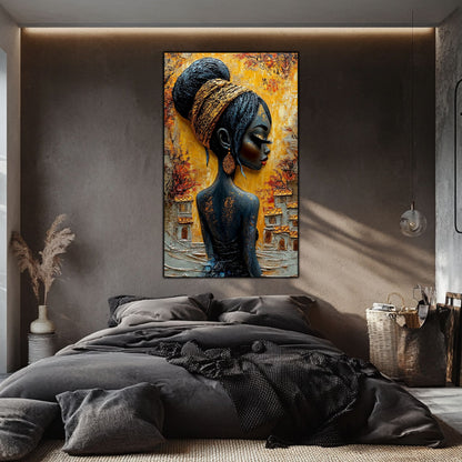 Tablou Decorativ Elegant din Sticla Securizata - 60x100 cm - Chromatic Vogue 09