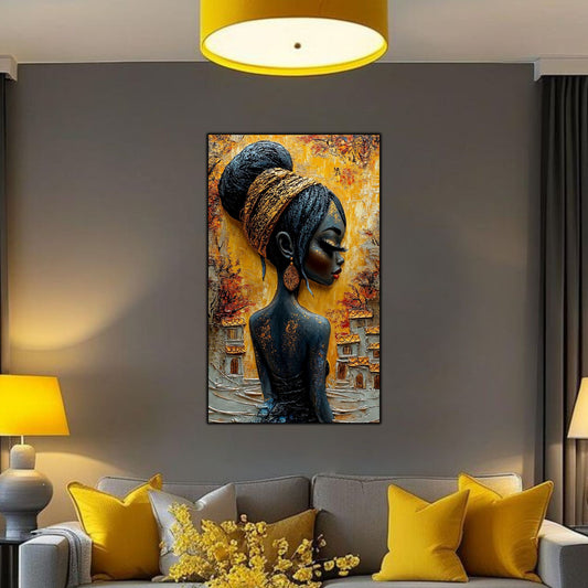 Tablou Decorativ Elegant din Sticla Securizata - 60x100 cm - Chromatic Vogue 09