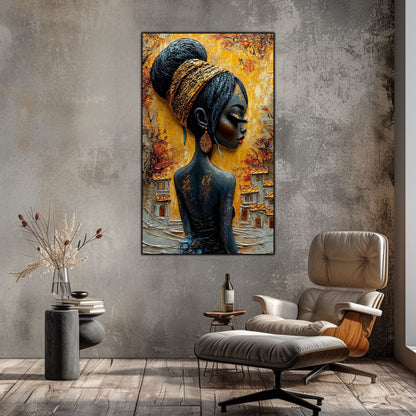 Tablou Decorativ Elegant din Sticla Securizata - 60x100 cm - Chromatic Vogue 09