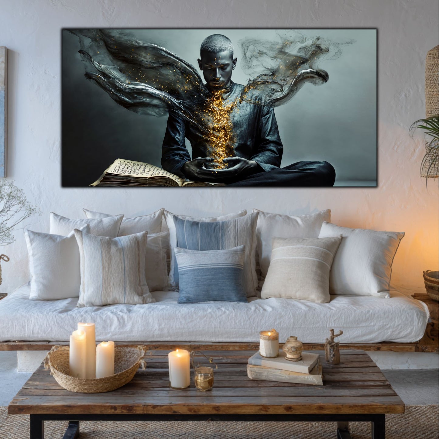 Beyond Meditation - Tablouri moderne pe sticla securizata pentru living contemporan NO52